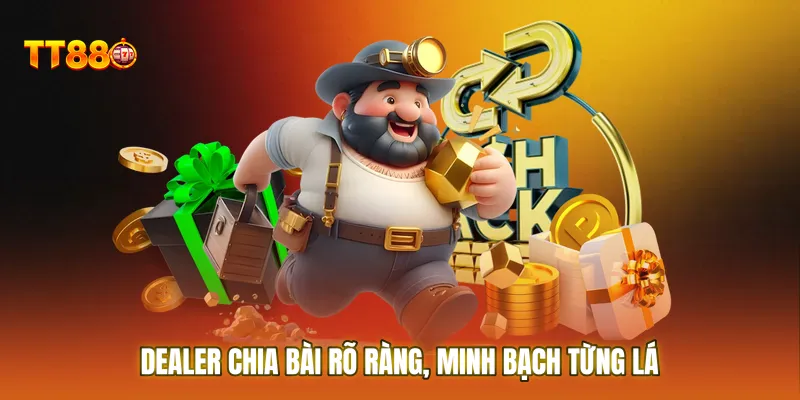 Dealer chia bài rõ ràng, minh bạch từng lá