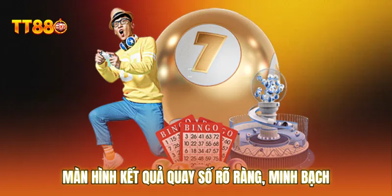 Màn hình kết quả quay số rõ ràng, minh bạch