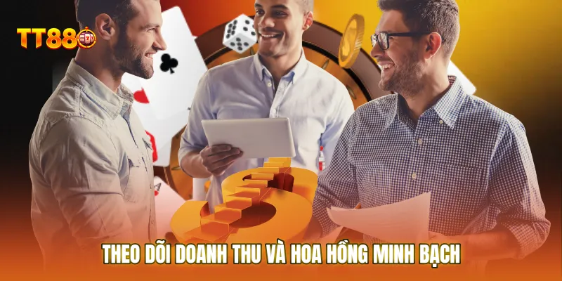 Theo dõi doanh thu và hoa hồng minh bạch ngay trên hệ thống quản trị đối tác